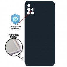 Capa para Samsung Galaxy A51 4G e 5G - Case Silicone Cover Protector Azul Índigo